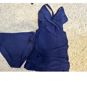 Aleumdr  Women Retro Tankini Swimdress Tummy Control Bathing Suit XL